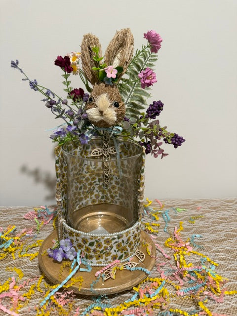 a. EASTER: Easter Decor - Adorable Easter Bunny Treat Holder – Brown Bunny