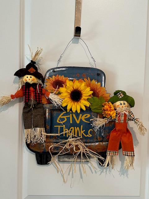 Blue Truck Harvest - Fall Door Decoration