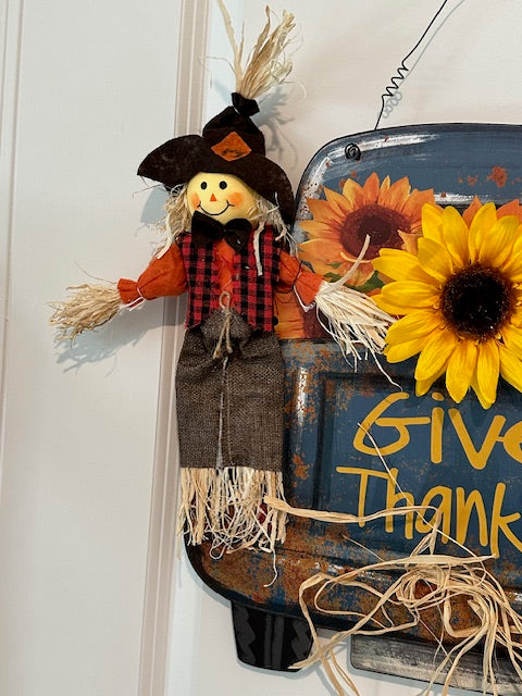 Blue Truck Harvest - Fall Door Decoration