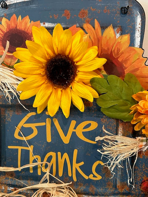 Blue Truck Harvest - Fall Door Decoration