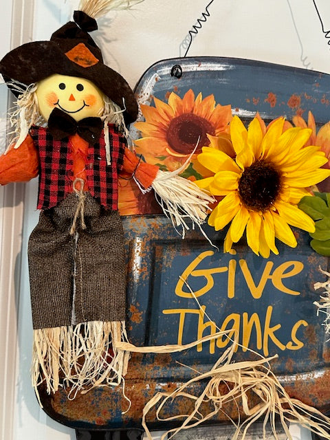 Blue Truck Harvest - Fall Door Decoration