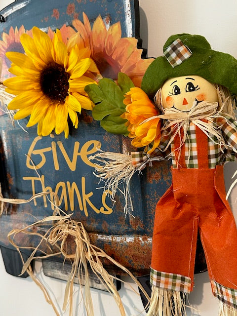 Blue Truck Harvest - Fall Door Decoration