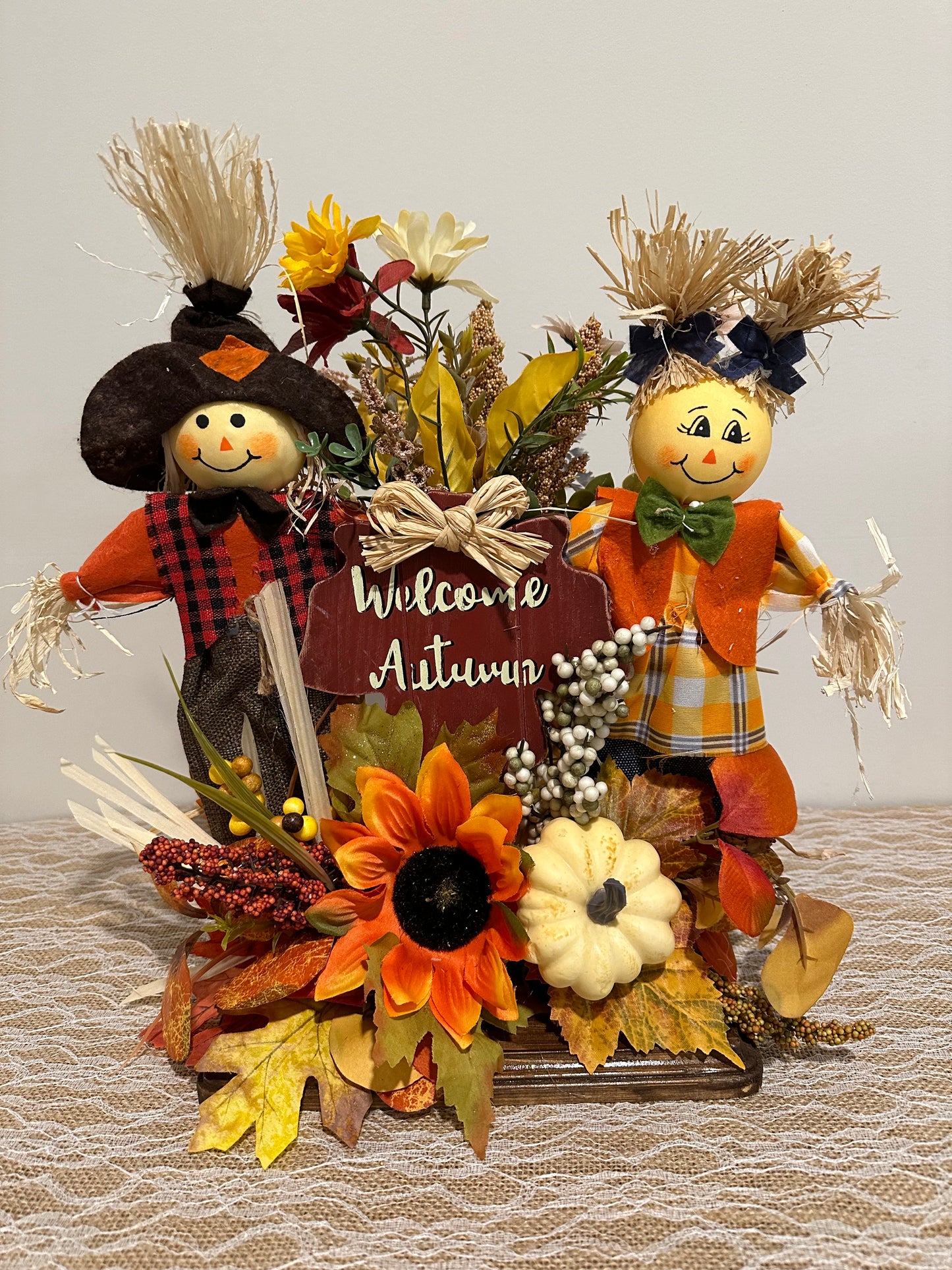 Z. Festive Welcome Autumn - Orange Red Sunflower