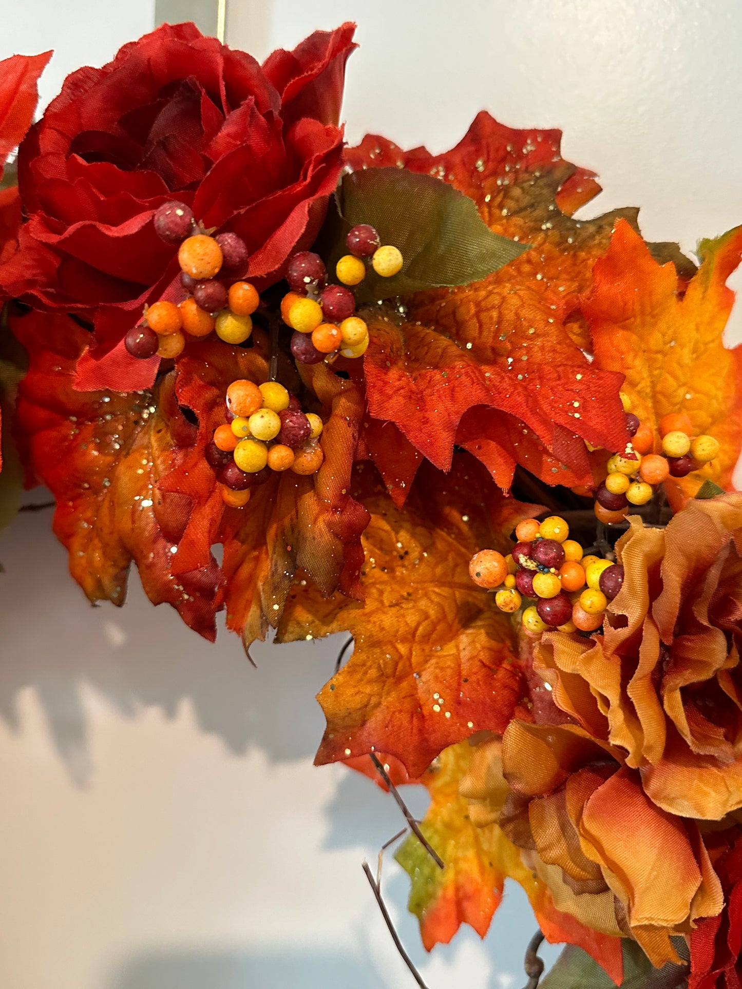 Fall Bright Colors Sunflower, Peony, and Rose (18" Wreath)