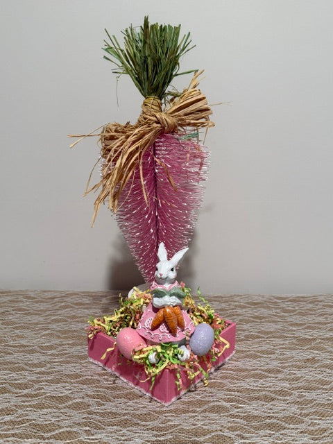 a. EASTER: Easter Decor - Adorable Easter Bunny Treat Holder – Pink Carrot