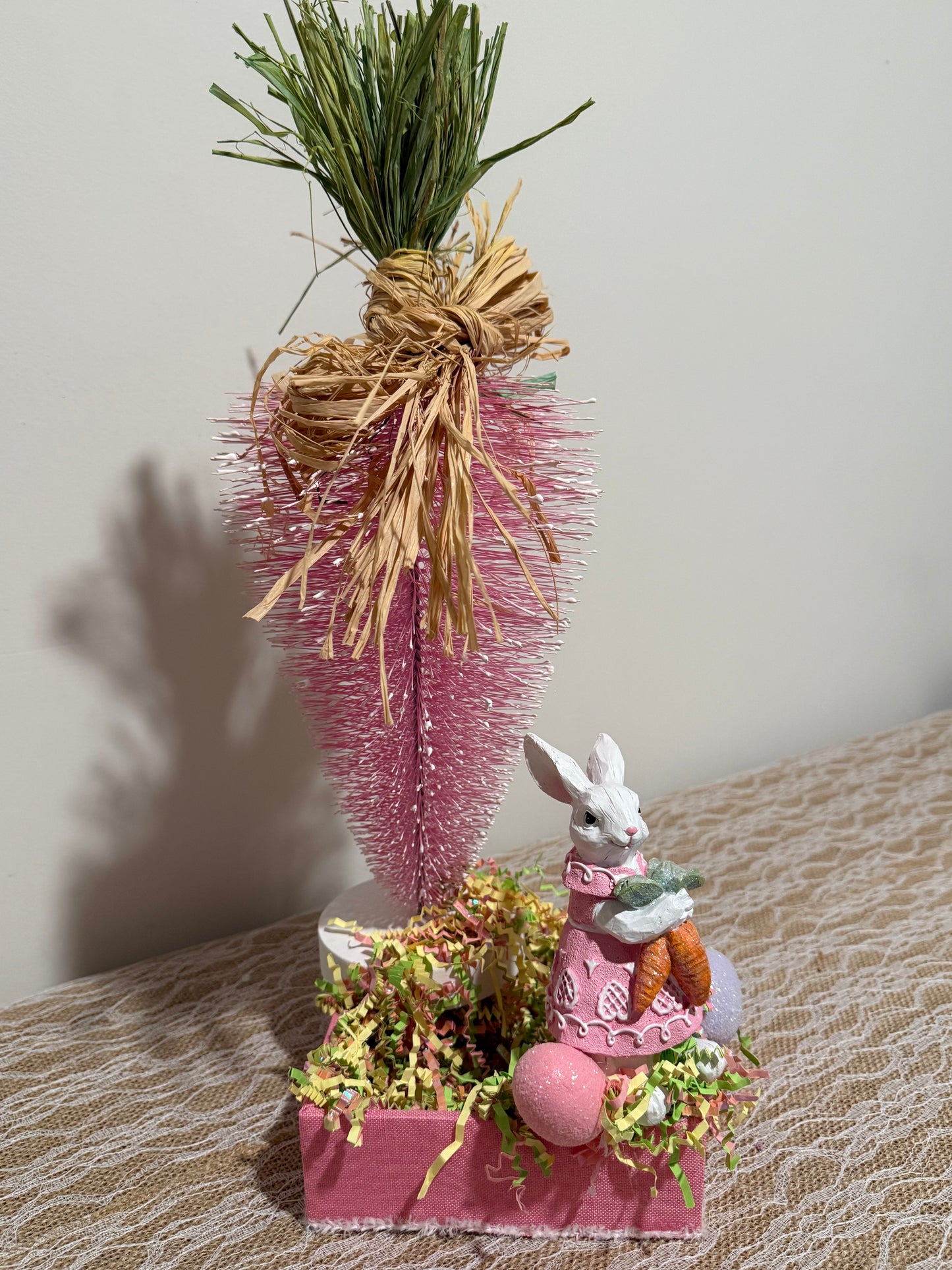 a. EASTER: Easter Decor - Adorable Easter Bunny Treat Holder – Pink Carrot