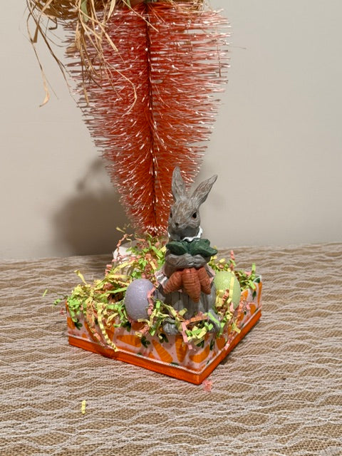 a. EASTER: Easter Decor - Adorable Easter Bunny Treat Holder – Orange Carrot