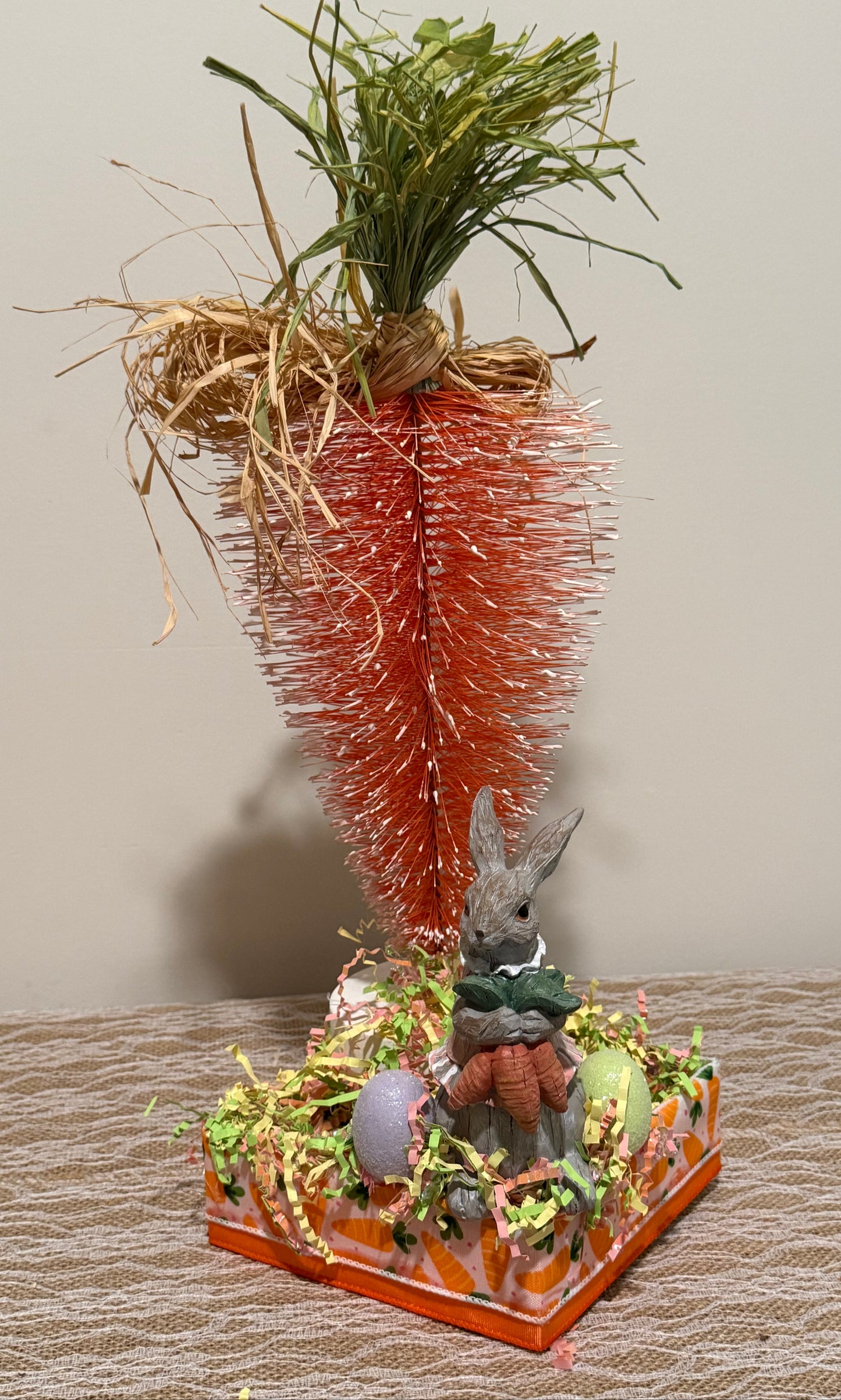 a. EASTER: Easter Decor - Adorable Easter Bunny Treat Holder – Orange Carrot