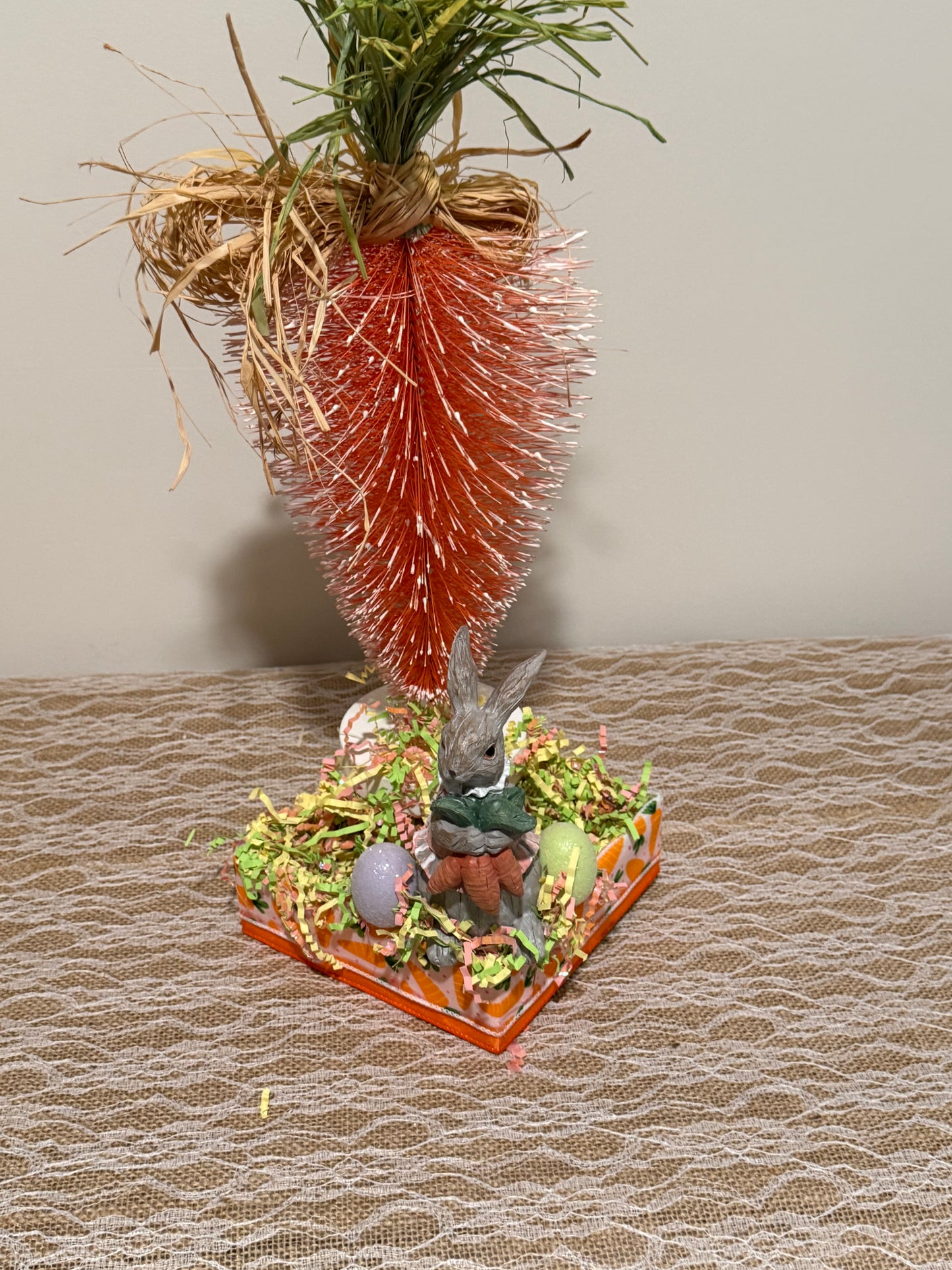 a. EASTER: Easter Decor - Adorable Easter Bunny Treat Holder – Orange Carrot