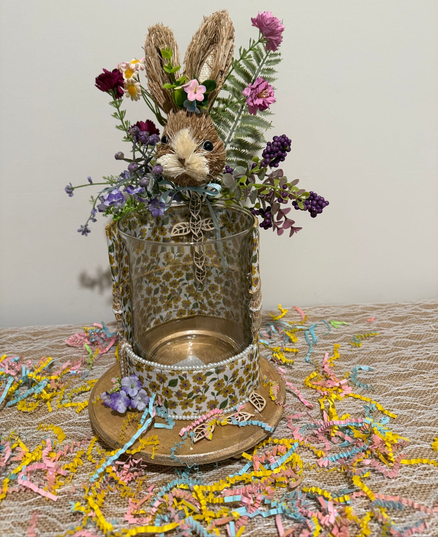 a. EASTER: Easter Decor - Adorable Easter Bunny Treat Holder – Brown Bunny