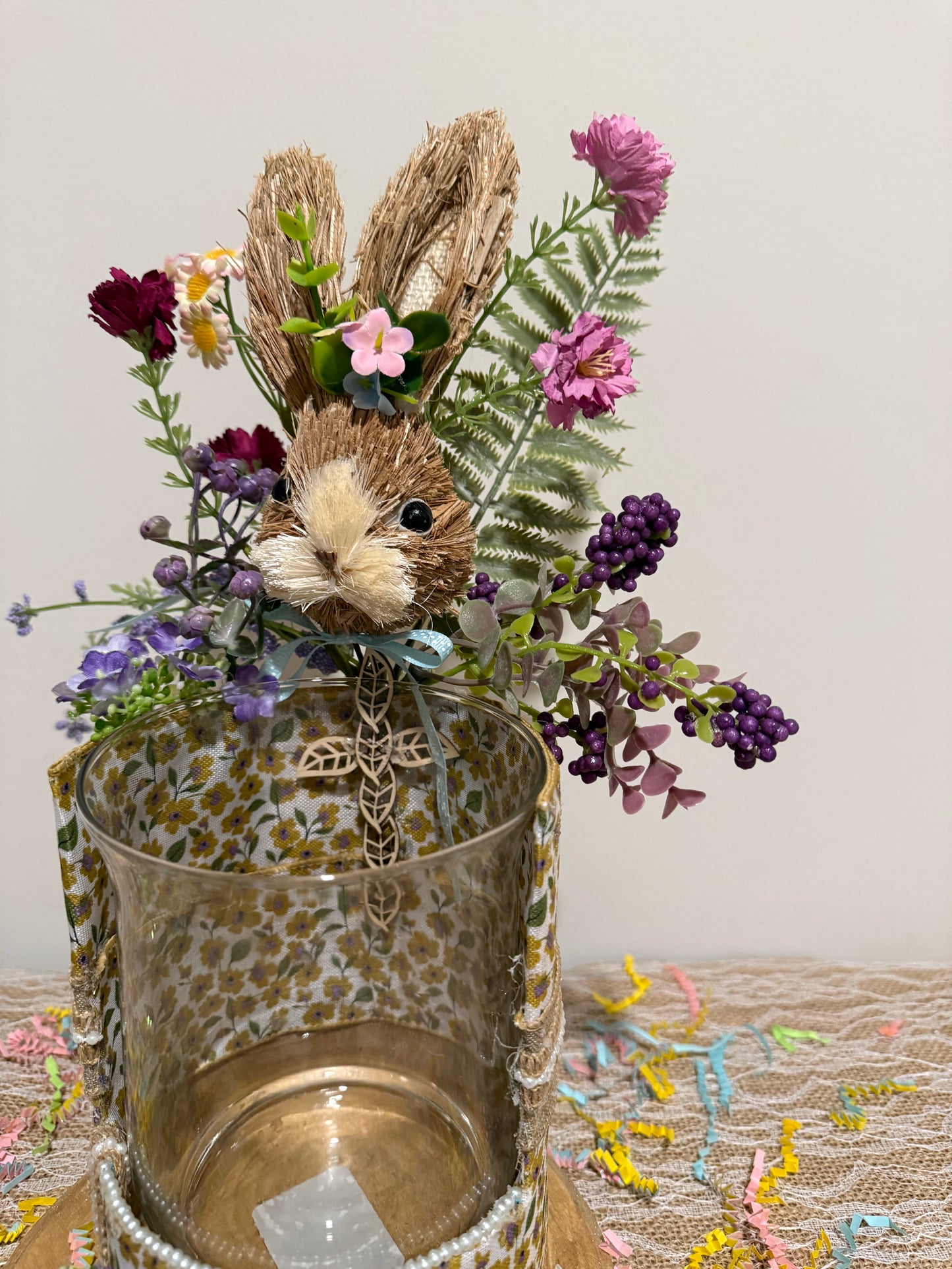 a. EASTER: Easter Decor - Adorable Easter Bunny Treat Holder – Brown Bunny