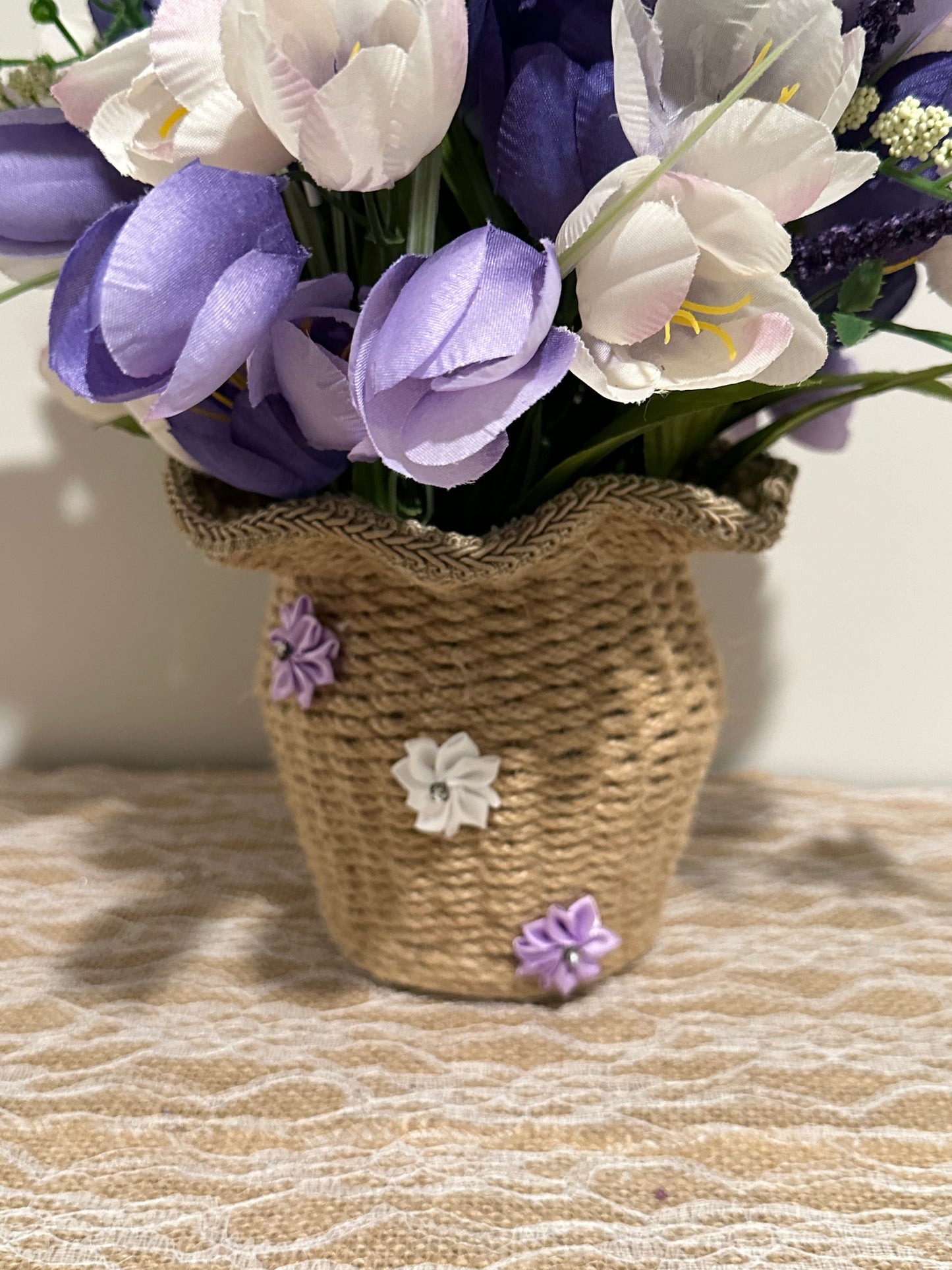 Purple and Ivory Tulips