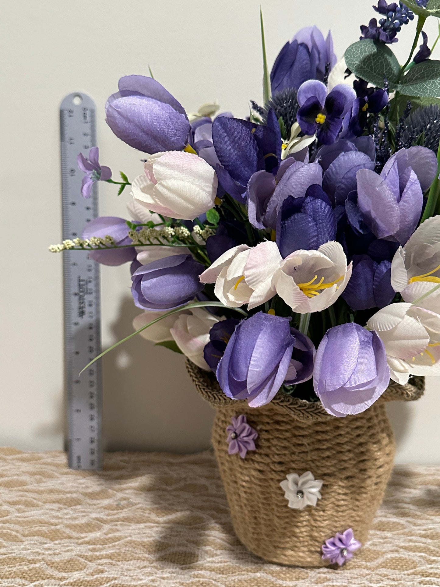 Purple and Ivory Tulips