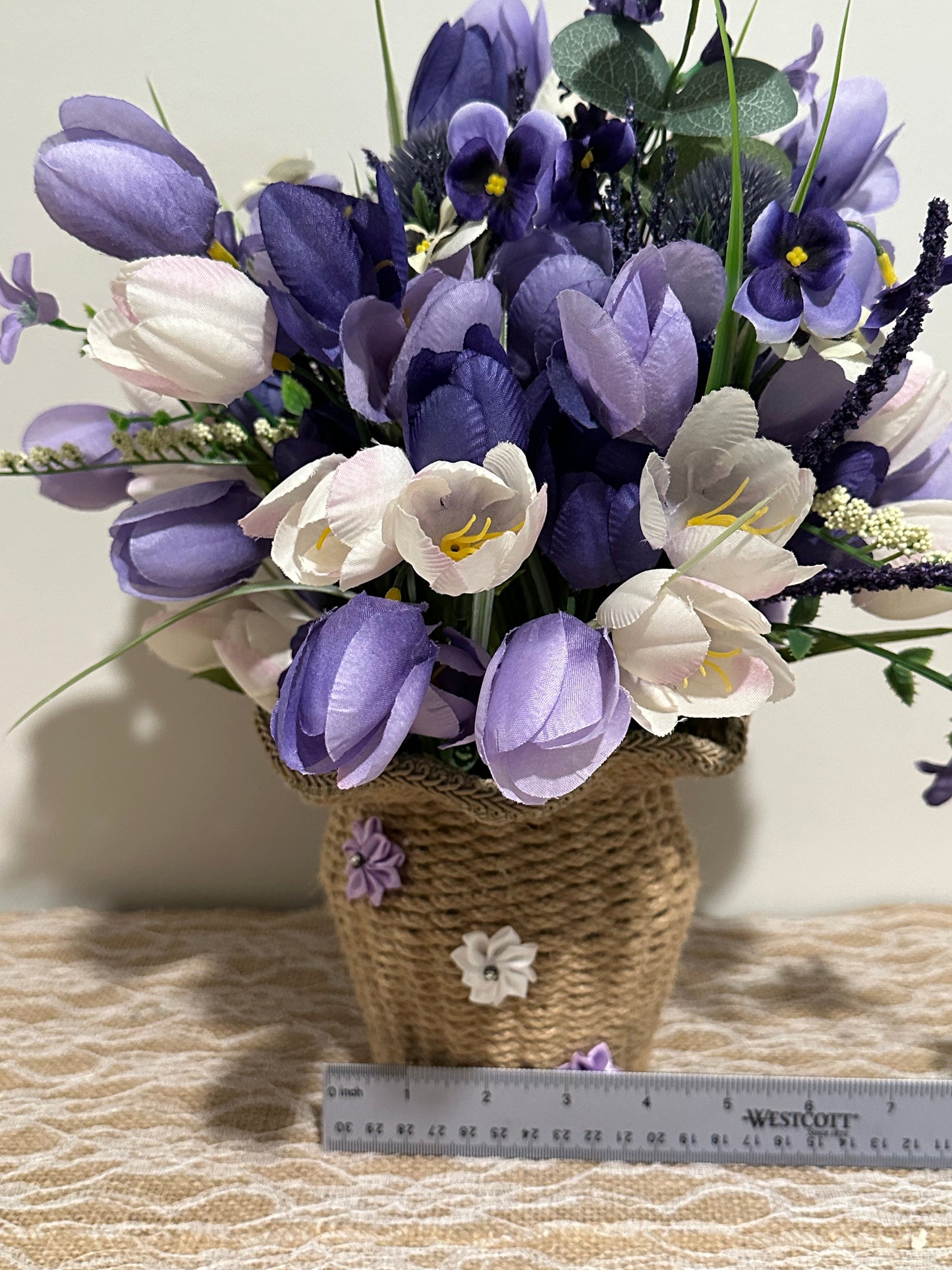 Purple and Ivory Tulips