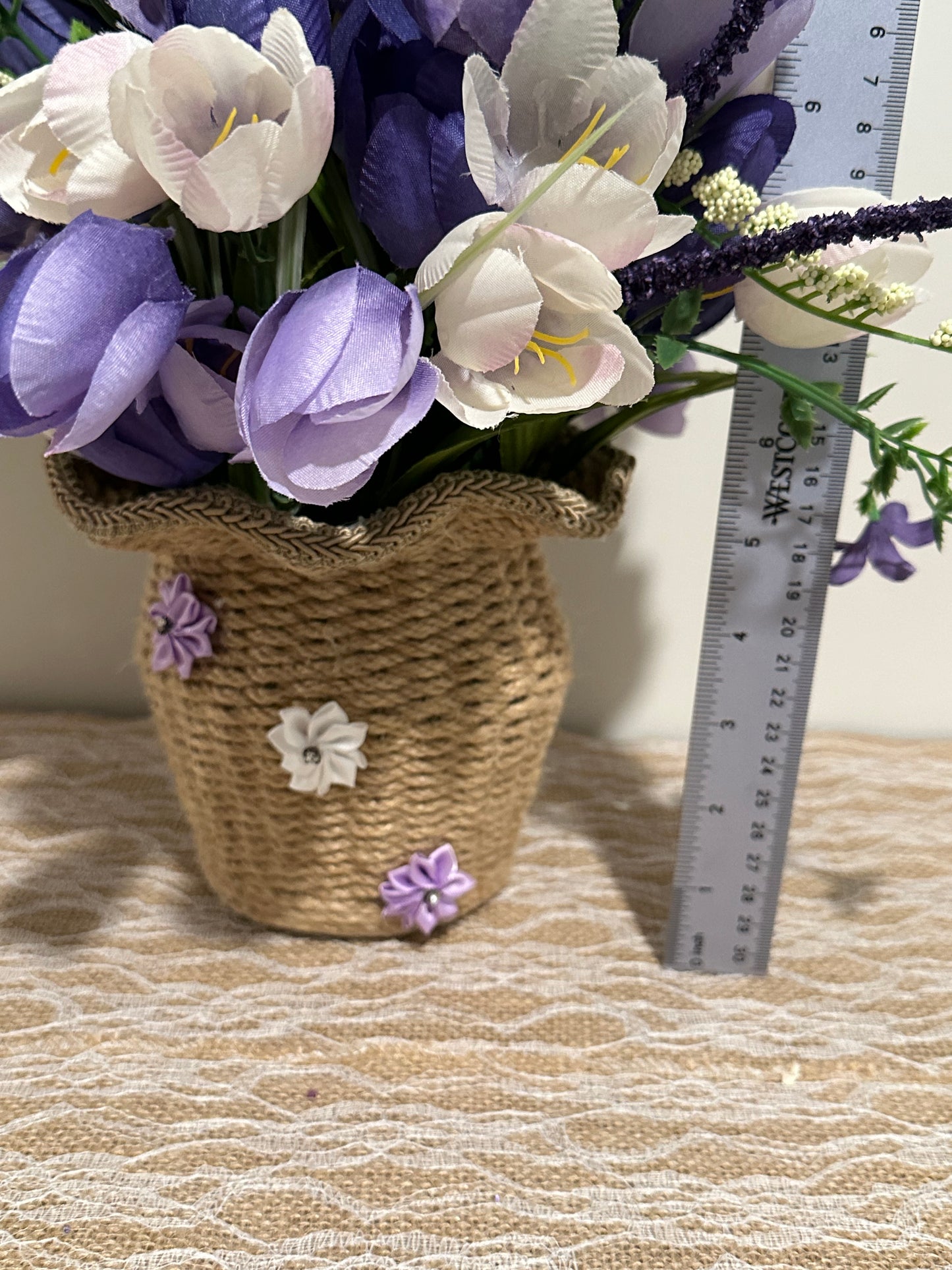 Purple and Ivory Tulips