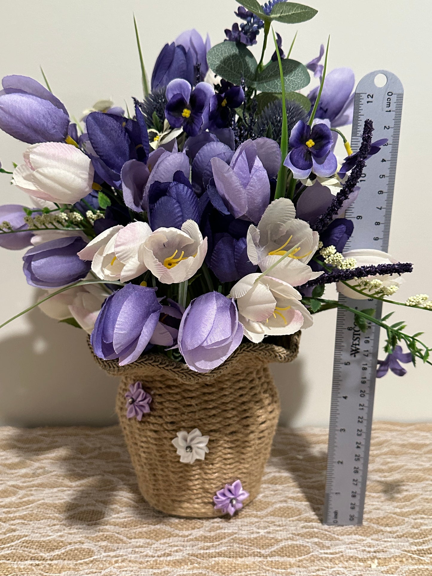 Purple and Ivory Tulips