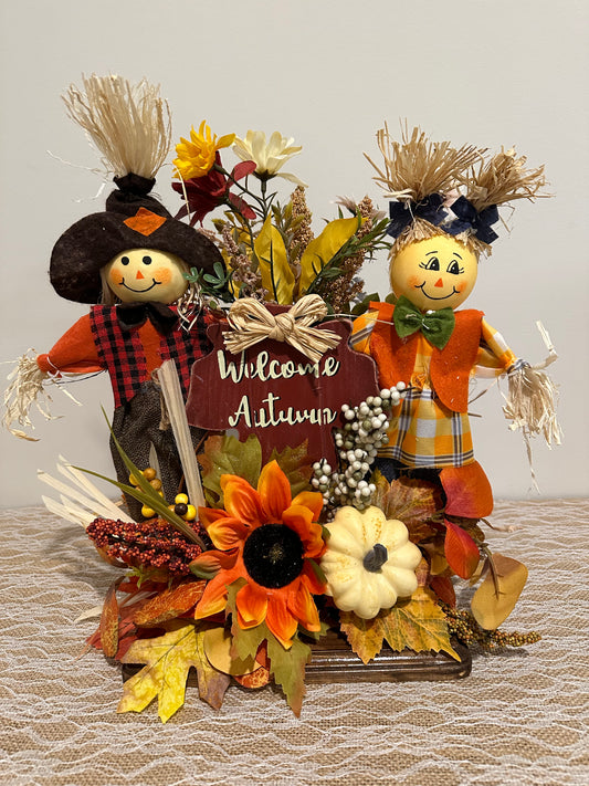 Z. Festive Welcome Autumn - Orange Red Sunflower