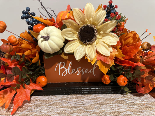 Thanksgiving Fall Tabletop Decor,  Blessed