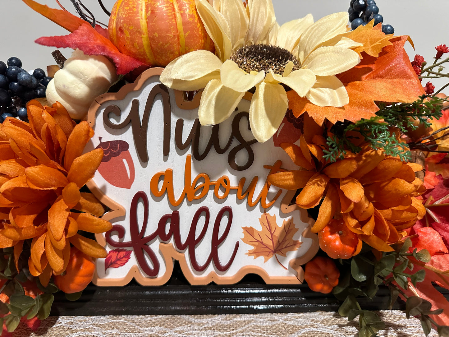Thanksgiving Fall Centerpiece Decor,  Nut About Fall