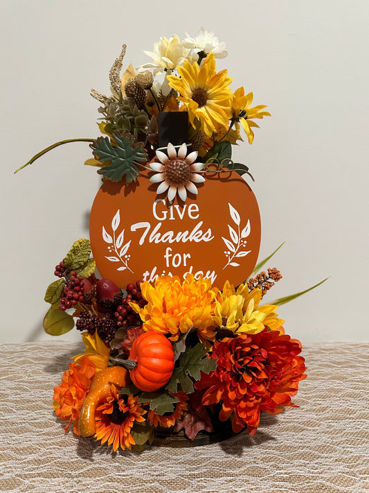 Orange Pumpkin - Give Thanks for This Day